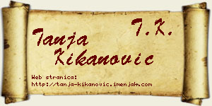 Tanja Kikanović vizit kartica
